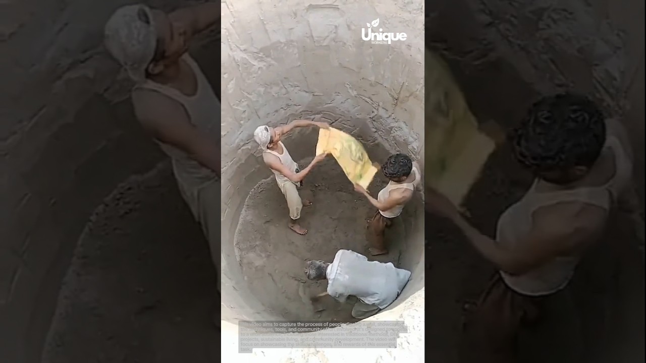 Digging a well: a traditional method building a well