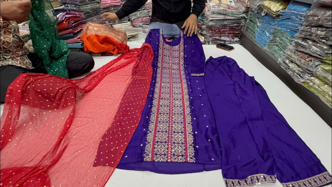 Party wear Dress 650/-single piece courier available Chickpet Bangalore wholesale shop 