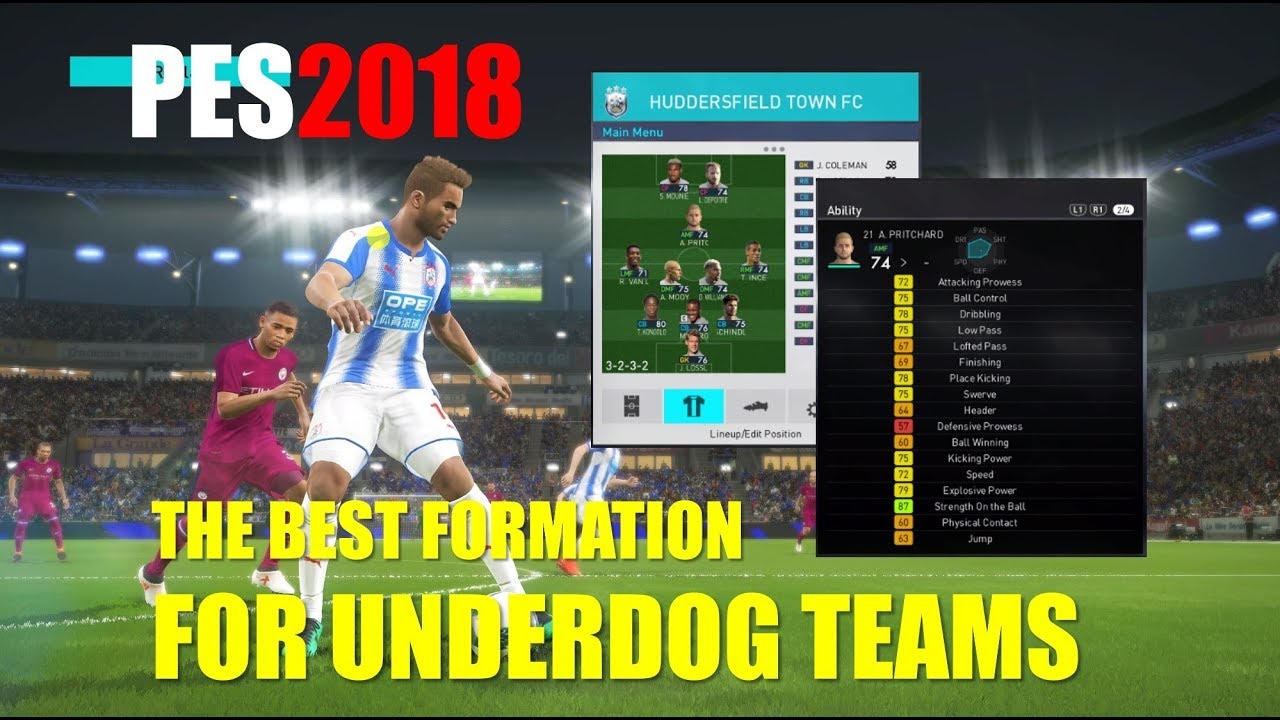 The Best Formation for Underdog Teams - PES 2018
