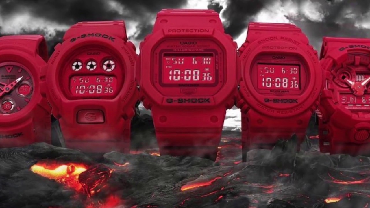 Casio G Shock Red Out Collection 35th Anniversary 2018