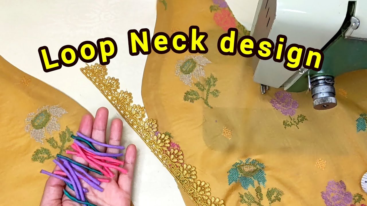 Trendy lace & loops neck design tutorial🌟 beginner friendly Neck Design tutorial | Sew N Fabrics 