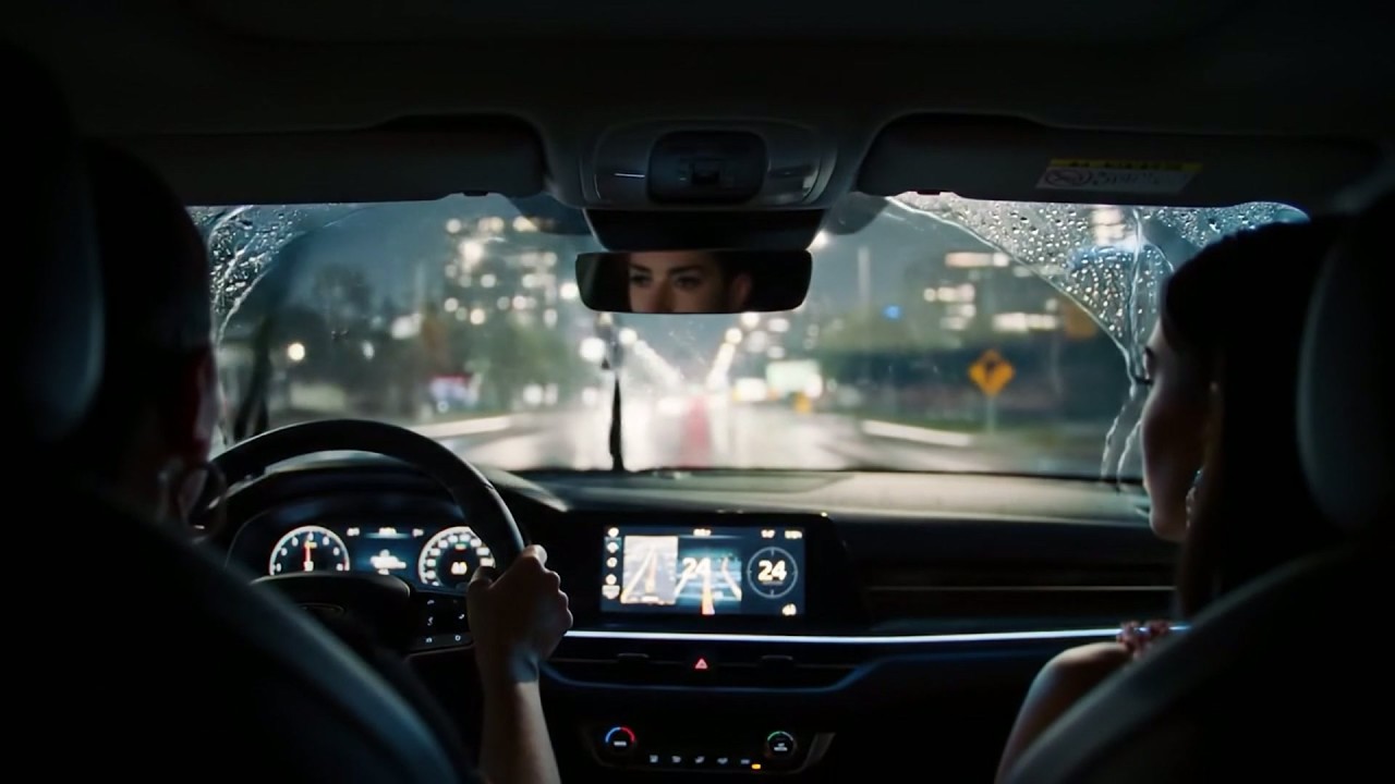 Boring Evening Rain Driving - Dim Screen Gentle Rain for Deep Sleep