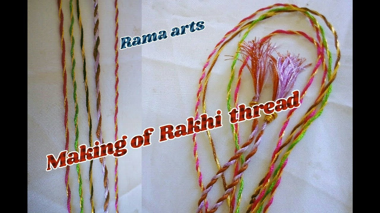 Rakhi rope / doori rope making with silk thread | jewellery tutorials