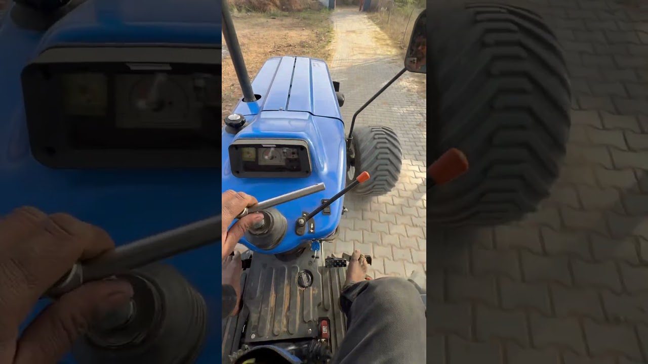 Tractor without steering wheel 🛞 #tractor #experiment