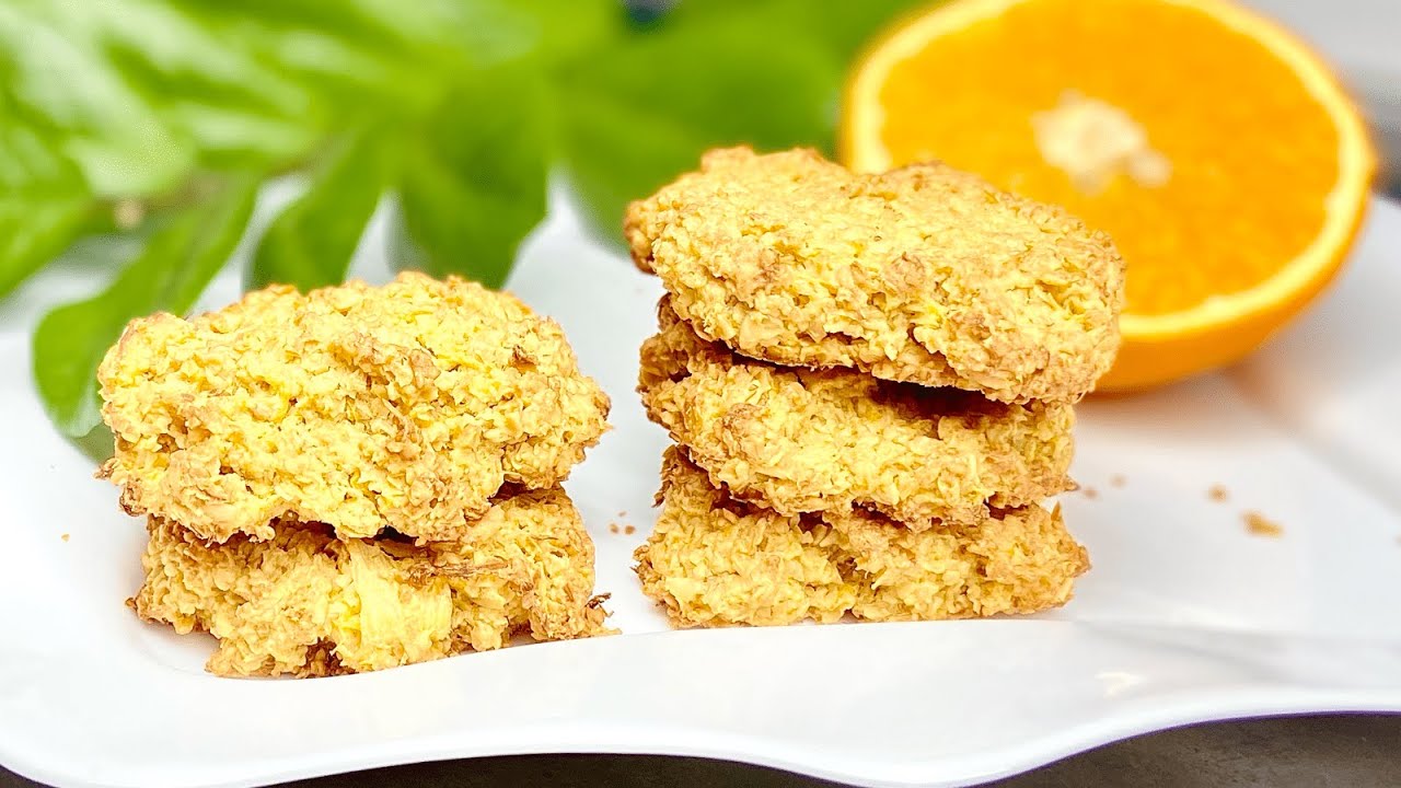 Мягкое апельсиновое печенье 🍊 Всего 3 ингредиента 🍊 БЕЗ яиц! Без муки и сахара
