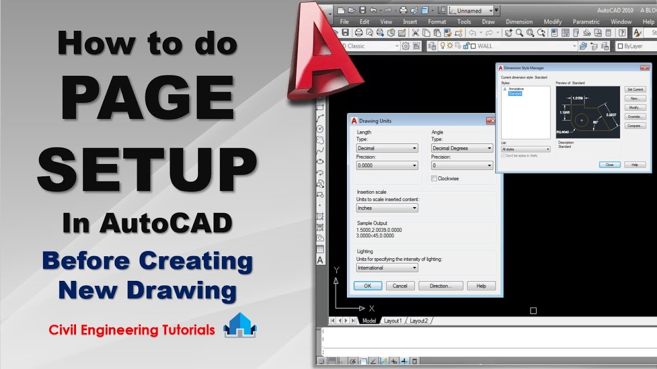 AutoCAD #35 - How to do PAGE SETUP in AutoCAD Before creating new drawing | AutoCAD Basics