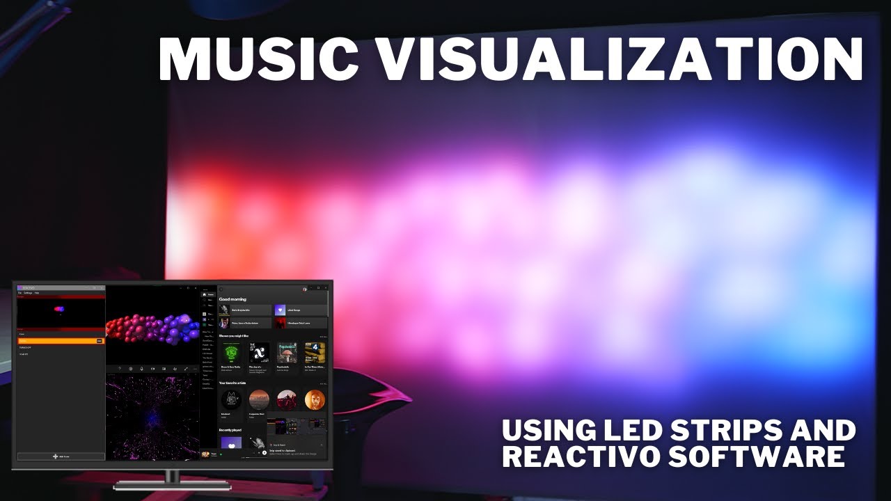 Music Visualization with REACTIVO and Free Software on your PC