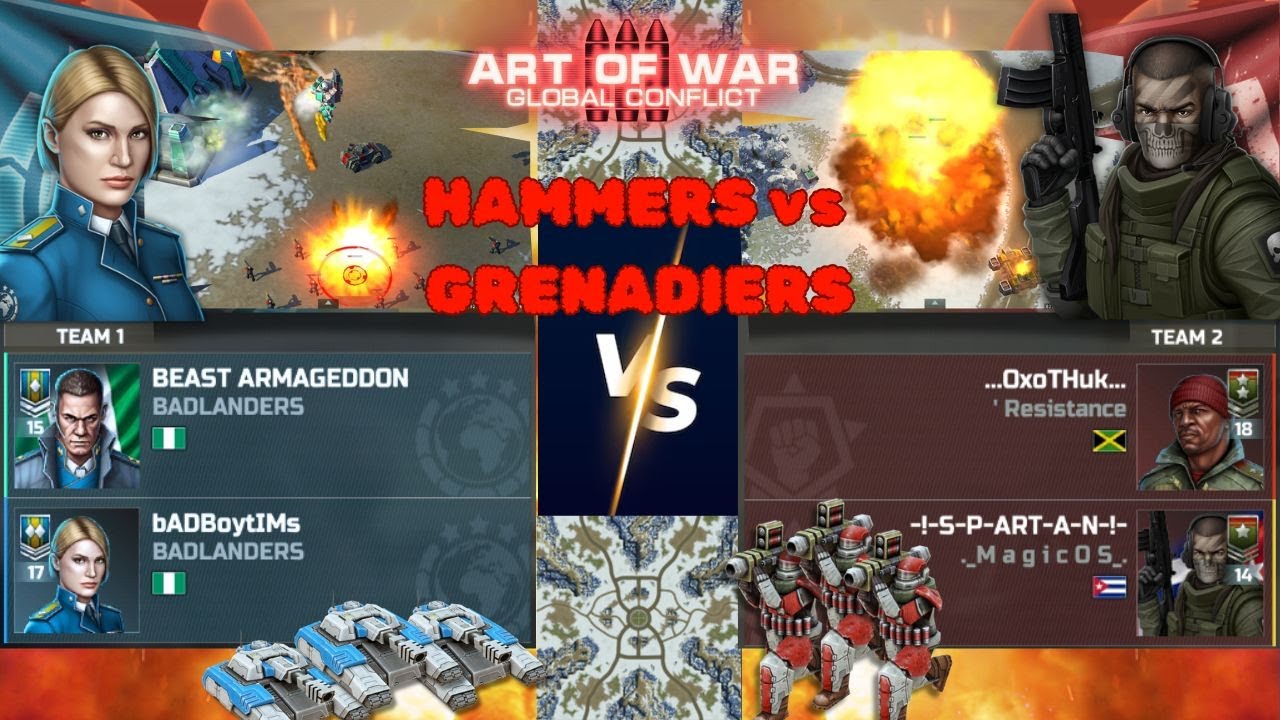 HAMMERS vs GRENADIERS | Balance Update 2v2 Battle (Art of War 3 RTS)