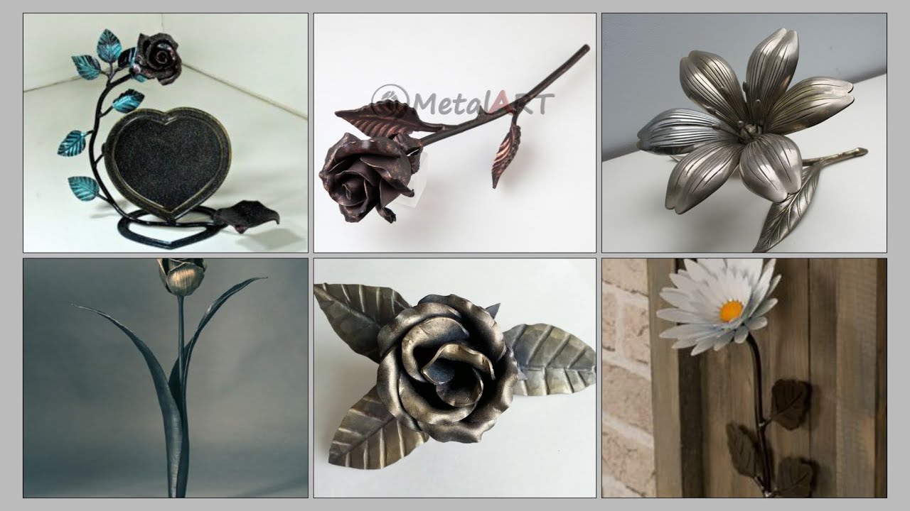 Steel flower with stem | indoor or outdoor tall metal flower