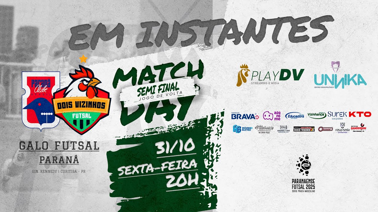 PARANÁ x GALO FUTSAL | SEMI FINAL | JOGO DE VOLTA | SÉRIE PRATA 2025