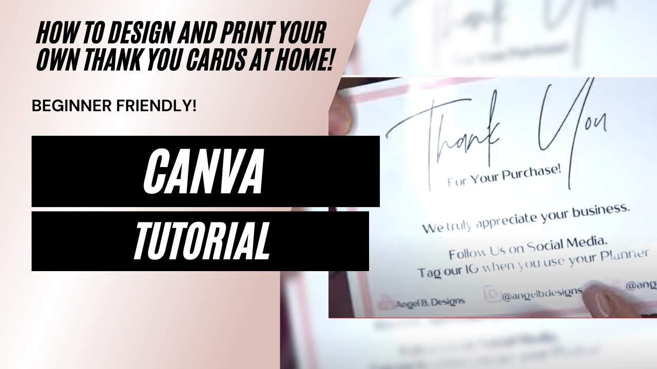 Учебное пособие по Canva: как создать и распечатать благодарственные открытки своими руками с пом...