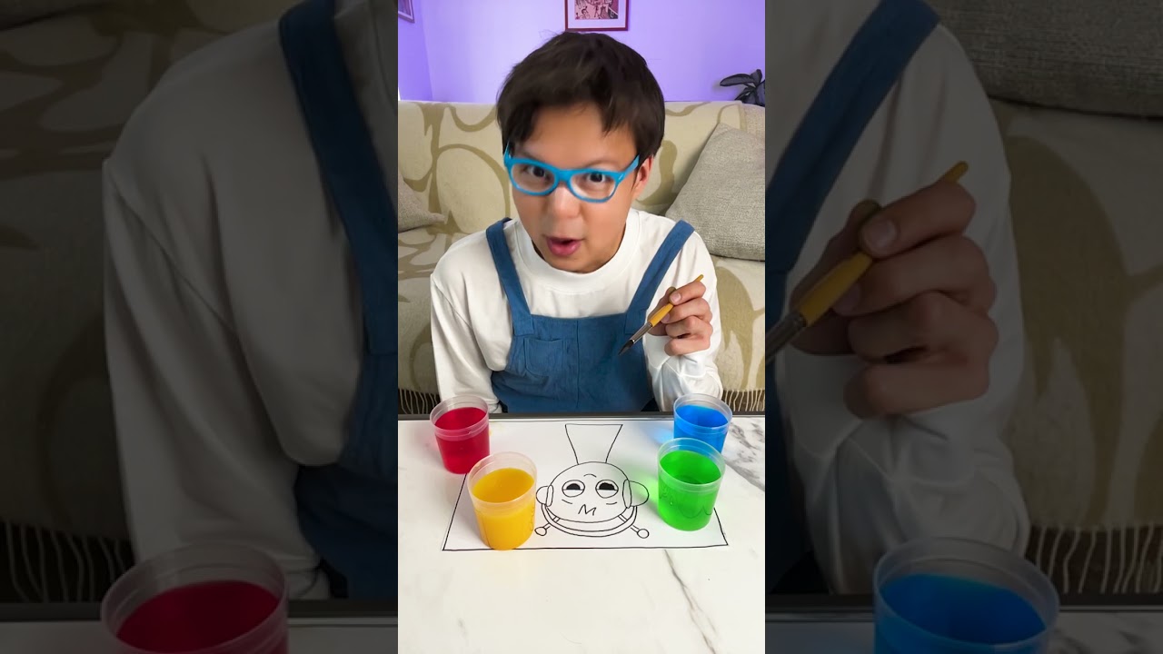 Transforming Orange Magic! 🍊✨🎨 Watch as an Orange Becomes a Colorful Masterpiece! 