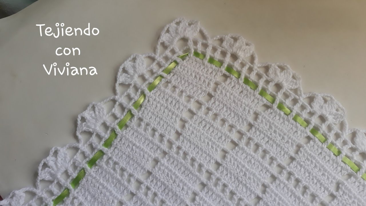 Orilla tejida a Gancho Crochet para Sabanita o Manta