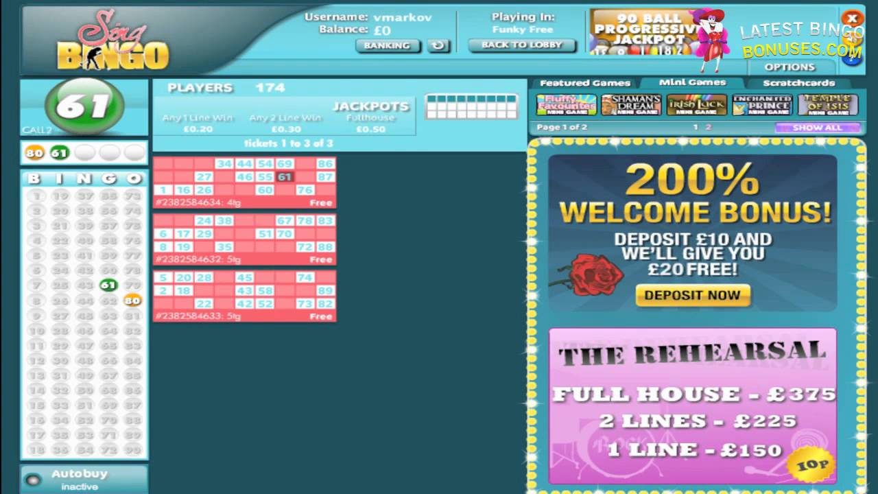 Sing Bingo - Video Review by Latest Bingo Bonuses