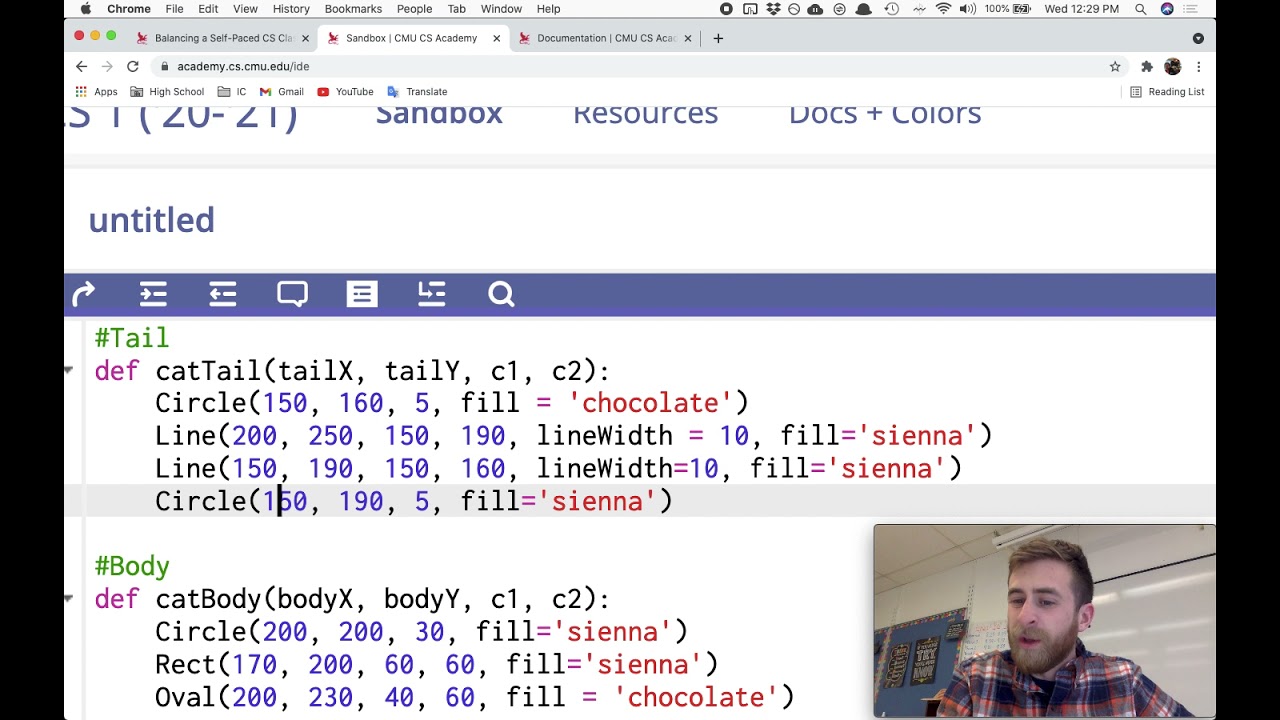 Helper Functions... but video too long - CMU CS Academy 3.3.1