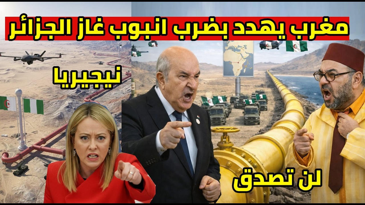 المغرب يهدد انبوب غاز الجزائر نيجيريا بعد انتصار الرئيس تبون ايطاليا ترفض الغدر بالجزائر