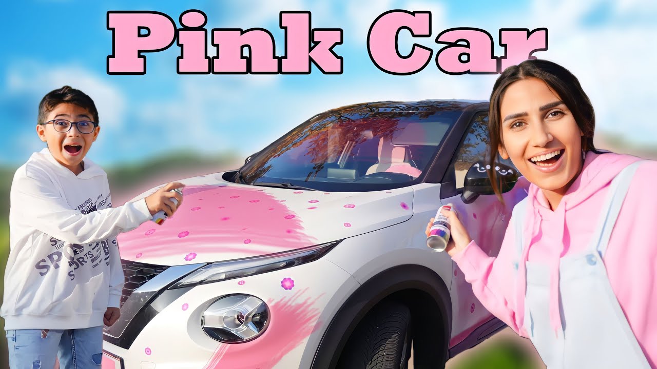 حولنا السيارة ل لون وردي 🌸 من الداخل و الخارج 🚗!