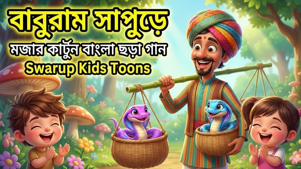 বাবুরাম সাপুড়ে | Baburam Sapure | Sukumar Ray | 3D  বাংলা মজার ছড়া