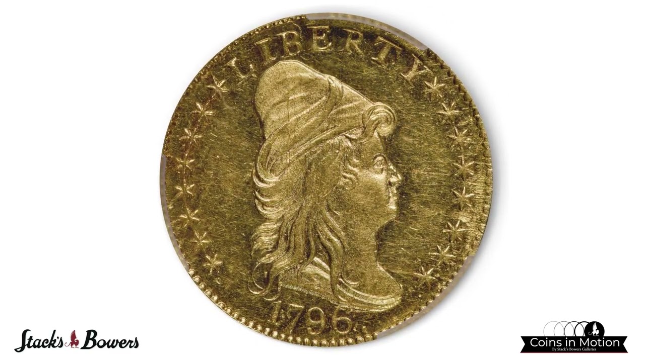 1796 Capped Bust Right Quarter Eagle. Stars on Obverse. BD-3. Rarity-5+. MS-63+ (PCGS).