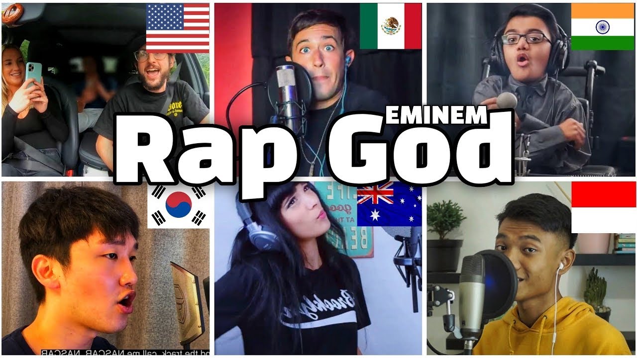 Who sang it better: Rap God ( US, Mexico, Indonesia, India, Australia, Korea) eminem | let's sing