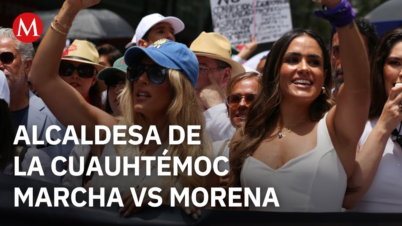 Alessandra Rojo de la Vega encabeza marcha de 'La Resistencia' en CdMx