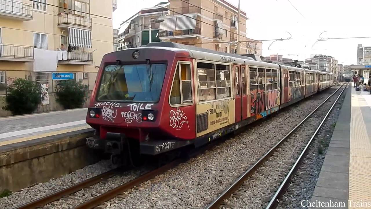 Circumvesuviana trains in Italy August 2016