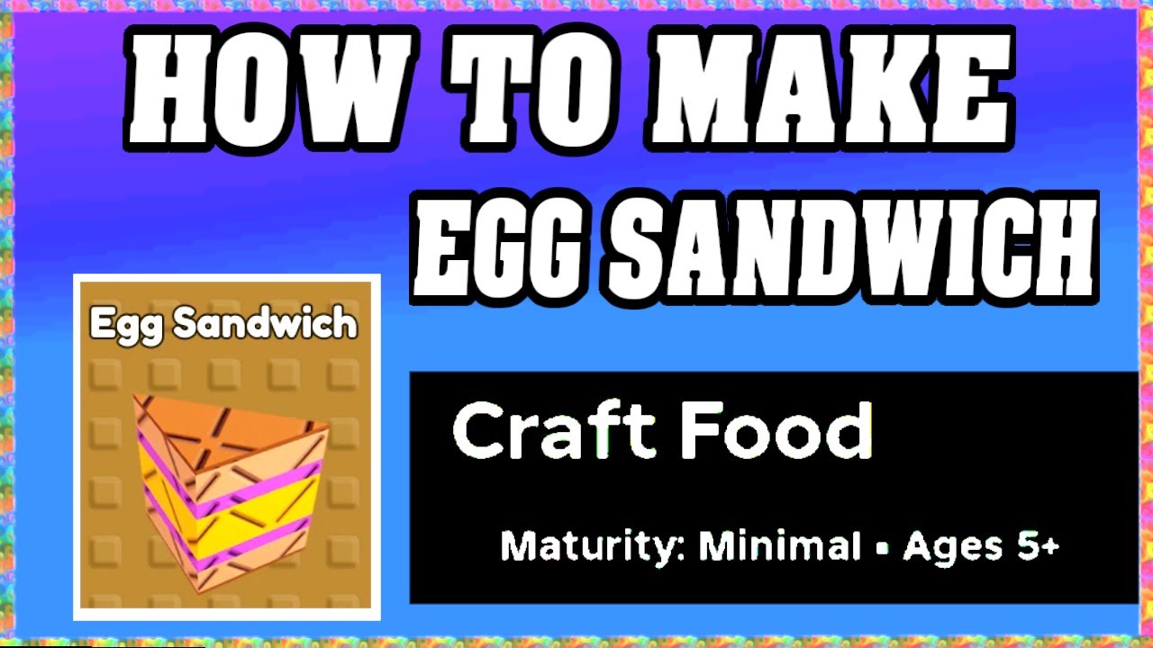 How To Make EGG SANDWICH in CRAFT FOOD ROBLOX [Unlock New Recipe] [walkthrough]