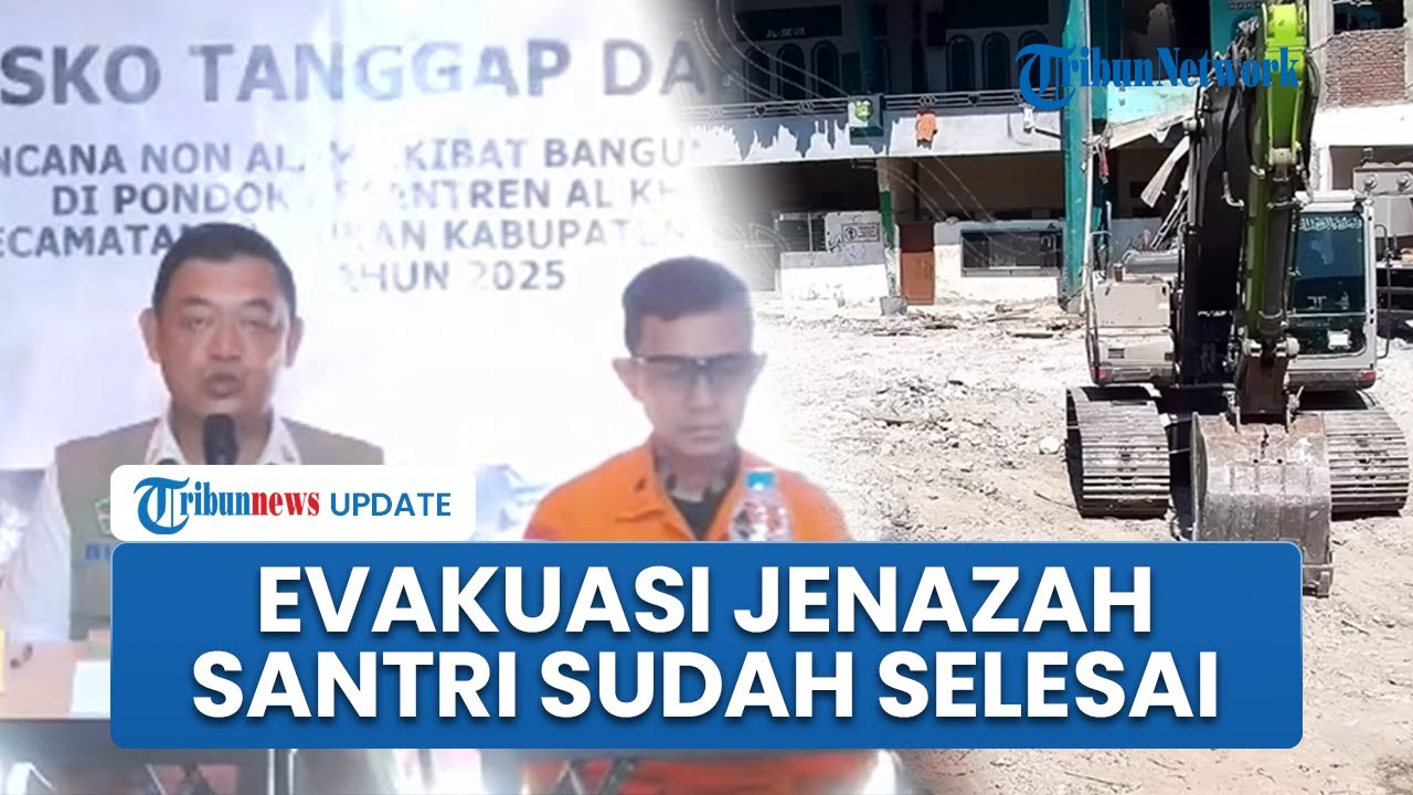 Alat-alat Berat Ditarik dari Ponpes Al Khoziny, Proses Evakuasi Jenazah Santri Dinyatakan Selesai