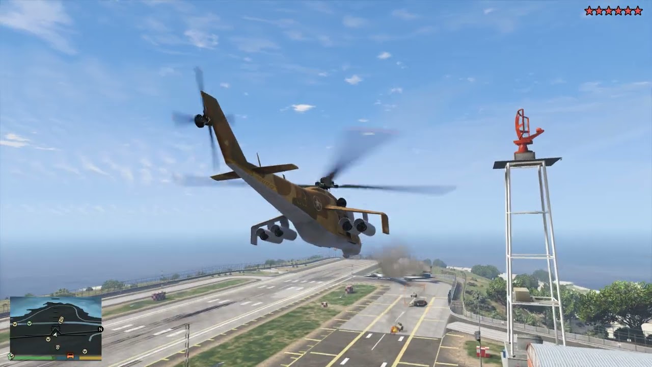GTA 5 - Trevor’s Fort Zancudo Air Assault & Fighter Jet 10 Star Escape