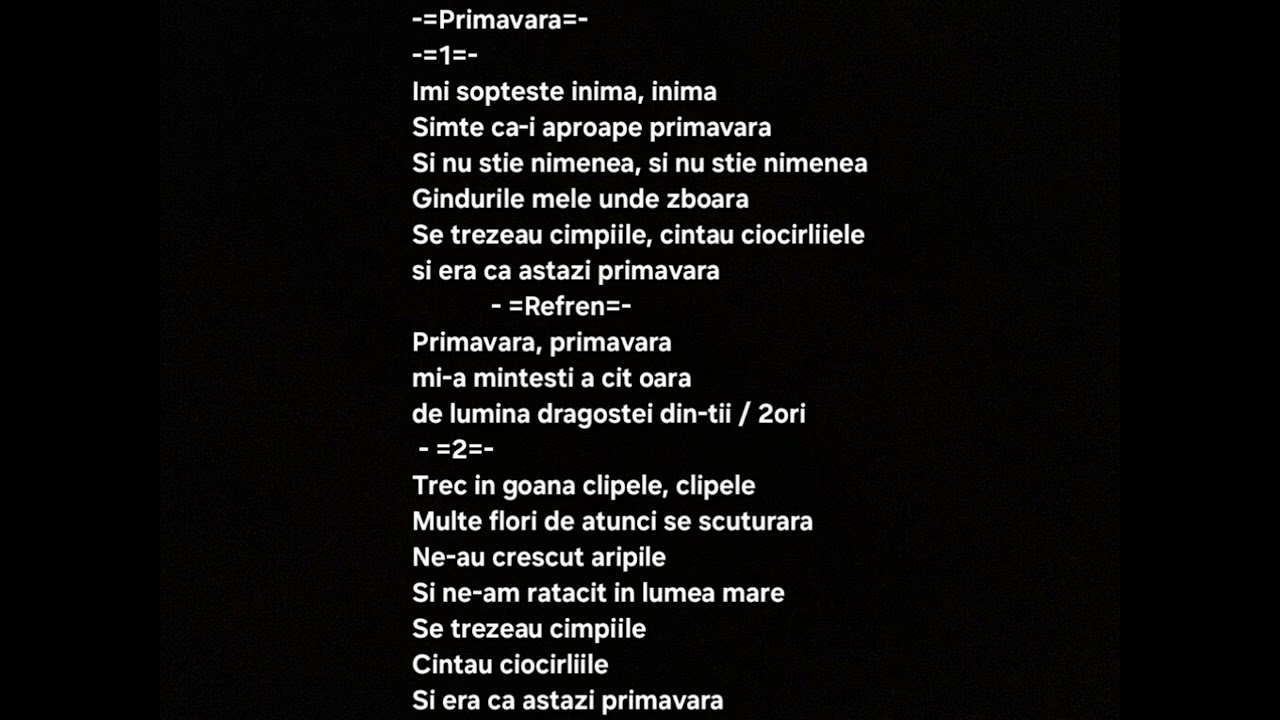 Sofia Rotaru - Primavara Primavara - Negativ + Versuri Karaoke