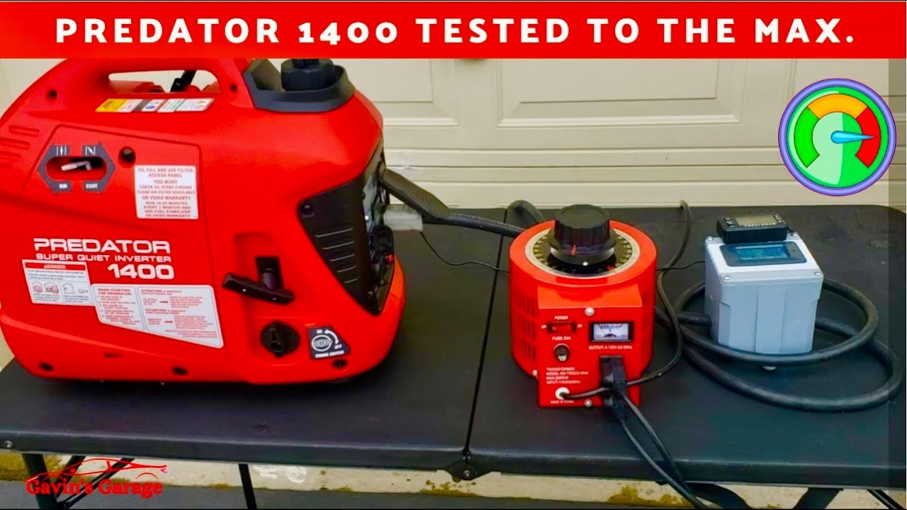 HARBOR FREIGHT INVERTER GENERATOR PREDATOR 1400 LOAD TEST. (Generator Review)