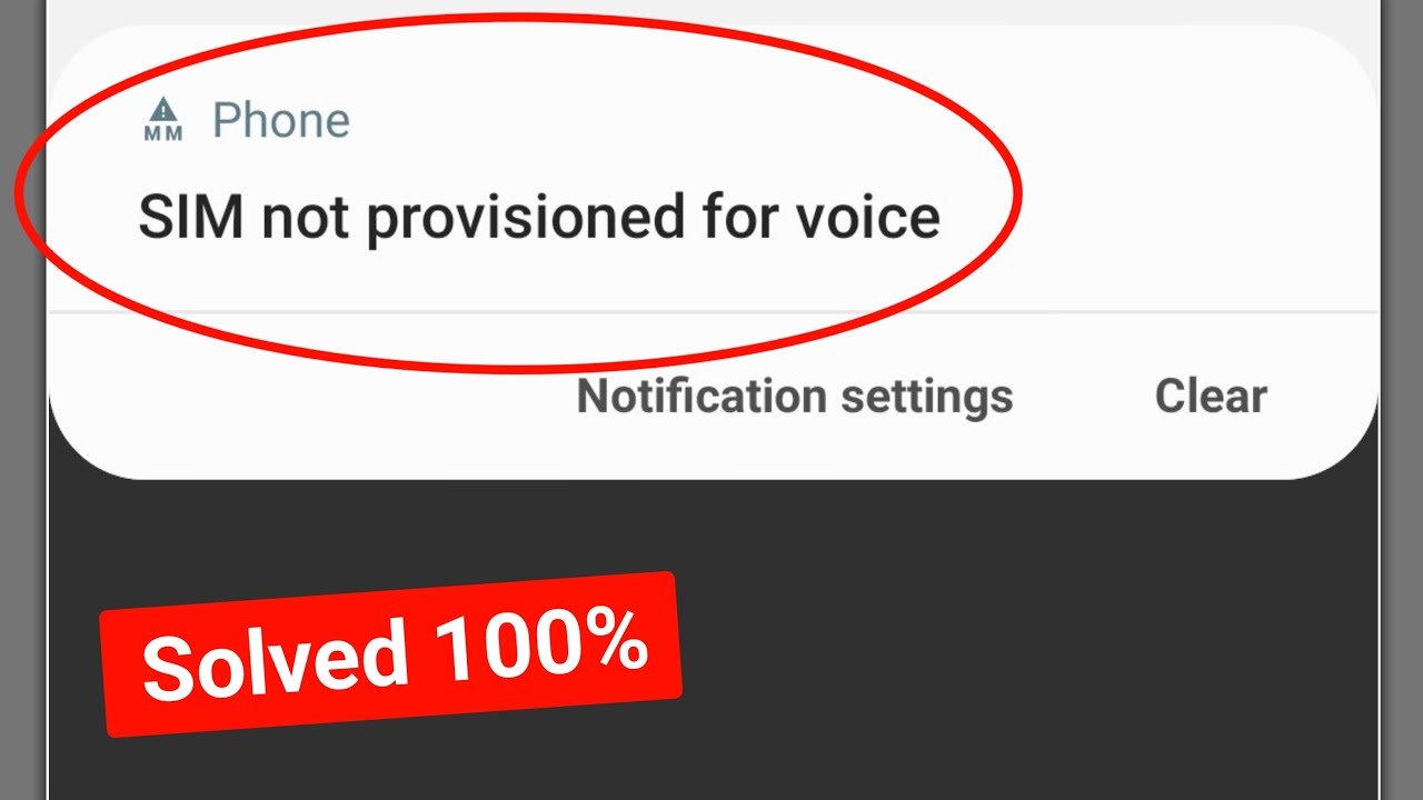 SIM not provisioned for voice Problem Solve 2025