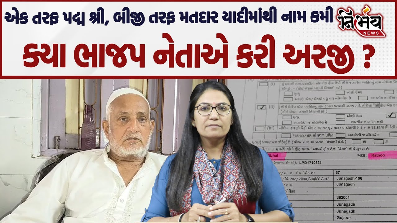 Junagadh ના પદ્મશ્રી હાજી રમકડાનું નામ મતદાર યાદીમાંથી રદ કરવાની અરજી Bjp નેતા એ કેમ કરી ? | Nirbhay