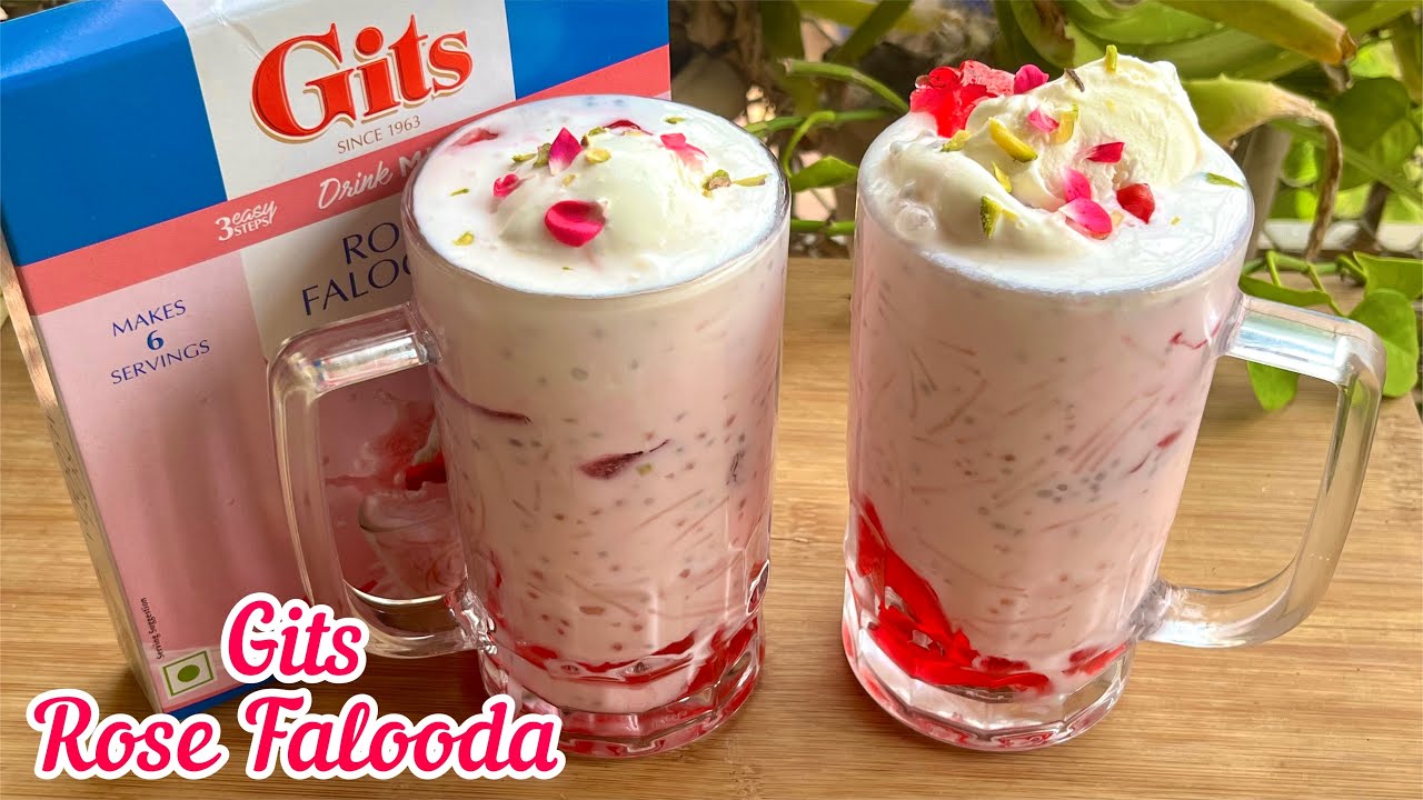 Gits Rose Falooda Mix Recipe | Gits Falooda Mix Recipe | Gits Falooda Recipe | Gits Falooda Mix |