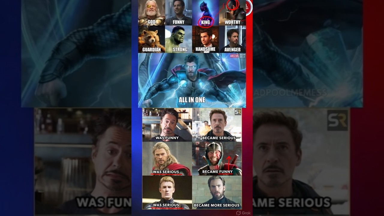 Thor really went from Shakespearean drama to a stand-up comedy special! ⚡️😂 | #marvel #mcu #avengers