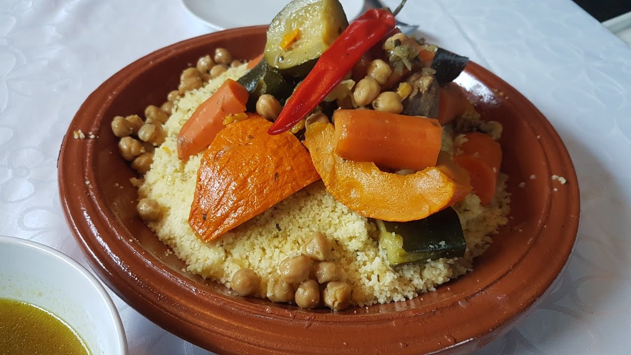 Marokkaanse couscous met rundvlees
 en groenten