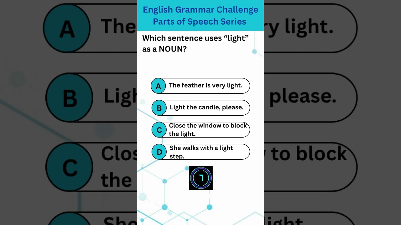 Q6 Parts of Speech Challenge | Tricky MCQ to Test Your Grammar Skills | English Quiz Game #quiz