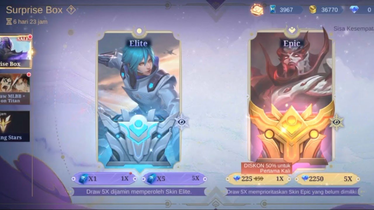 Gacha Event Surprise Box di 10 Akun Berbeda