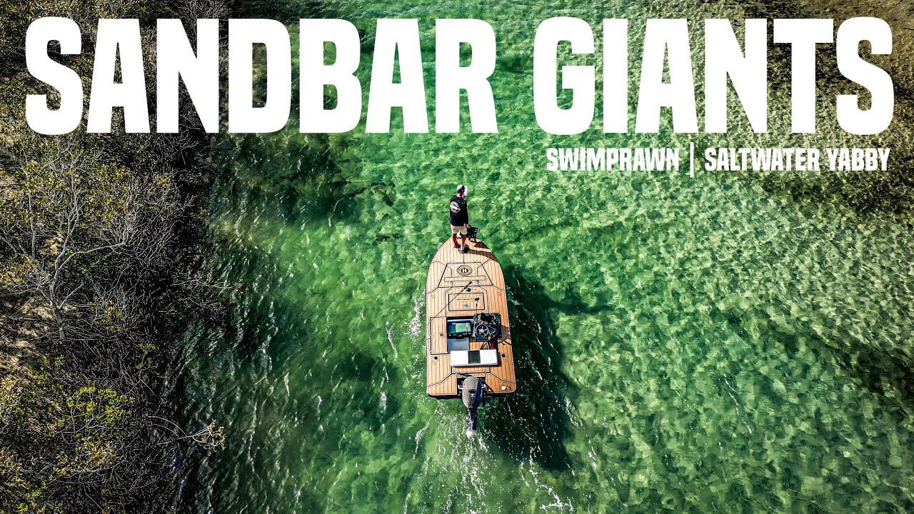 SOFT PLASTICS AND SANDBAR GIANTS | Fishing The SWIMPRAWN In Saltwater Yabby 
