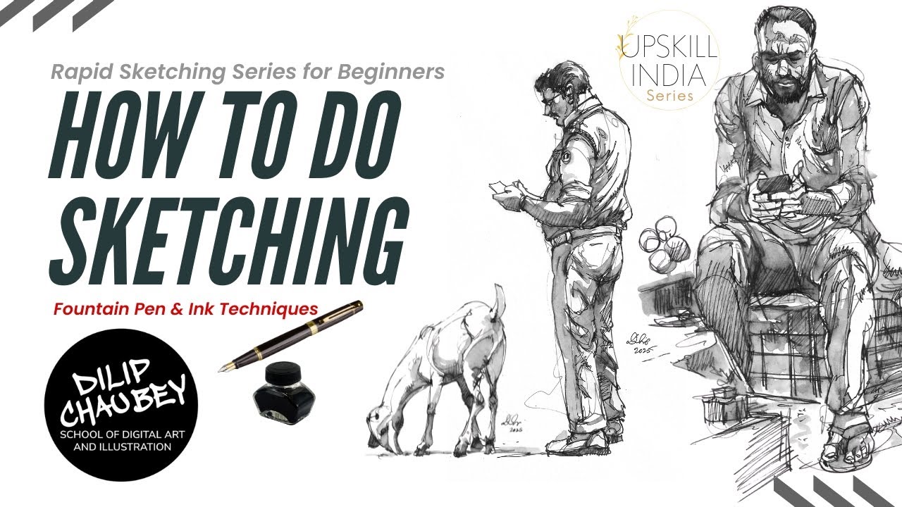 How to do Rapid Sketching | Upskill India Series for Beginners | Dilip Chaubey School of Art
