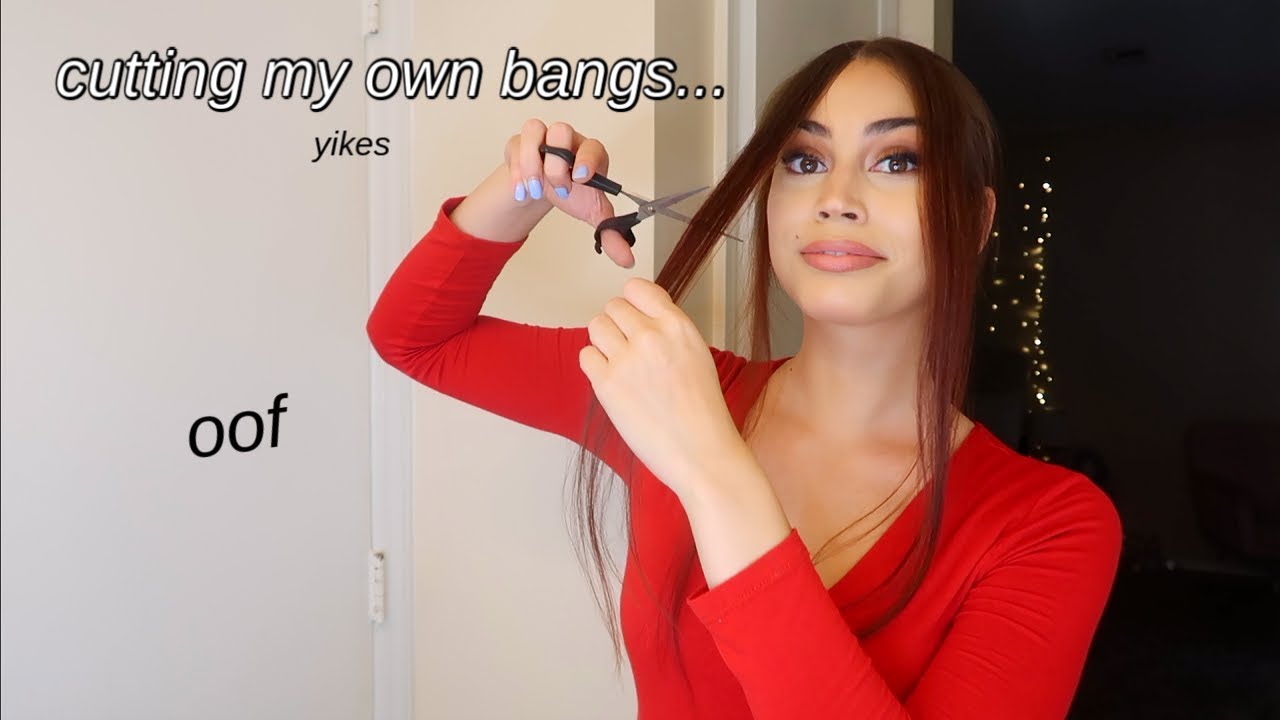 cutting my own bangs!! ( being sPonTaNeOUs again )
