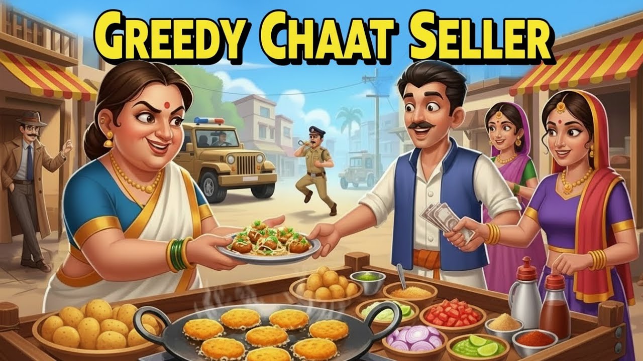 Greedy Chaat Seller | Learn English | English Stories | English Animated Stories | Moral Stories