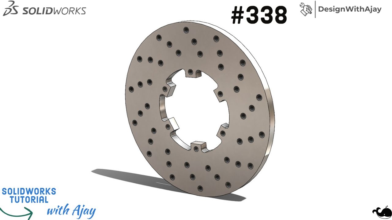 How to Design a Disc Brake Plate #338 | DesignWithAjay | | CAD 3D Designer | @DesignWithAjay