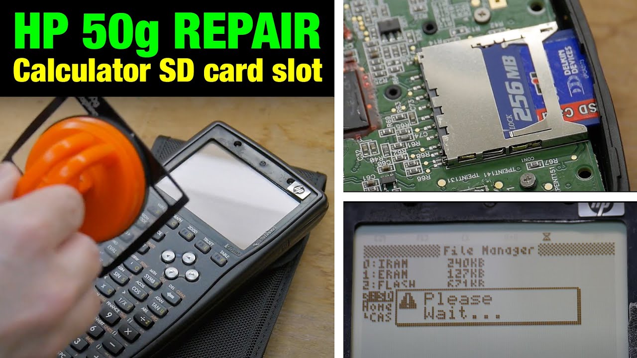 HP 50g Calculator Teardown & Repair [SD card]