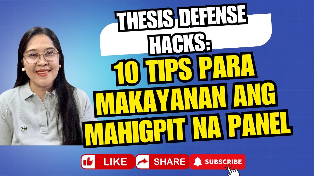 VL93-Thesis Defense Hacks: 10 Tips para Makayanan ang Mahigpit na Panel