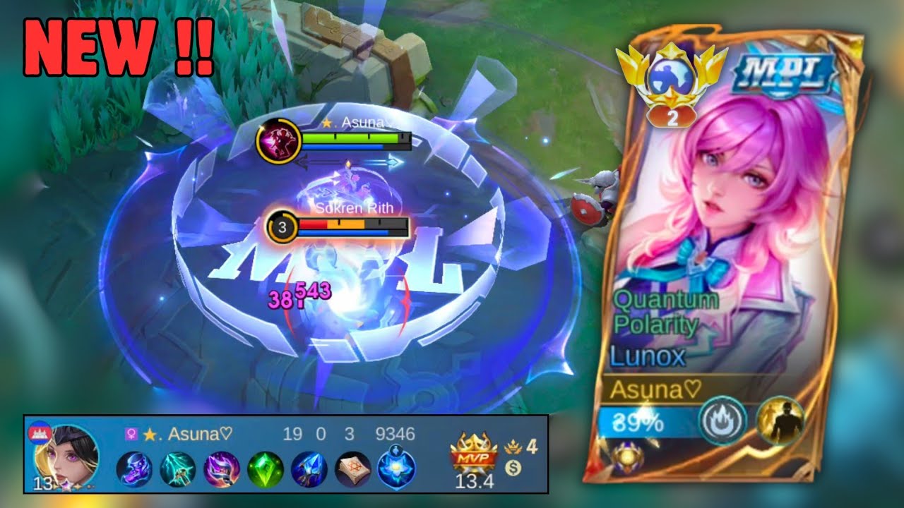 Finally!! MPL LUNOX Quantum Polarity Skin Gameplay IS HERE !! Mobile Legends