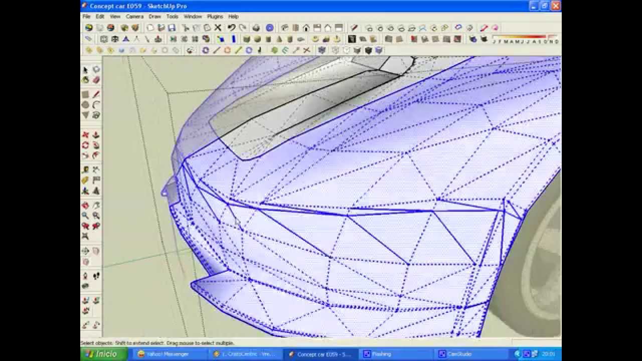 Modeling a supercar in SketchUp part5/6