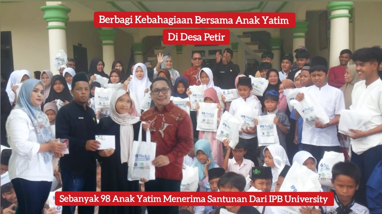 Spesial Moments Santunan Anak Yatim Dari IPB University Di Desa Petir