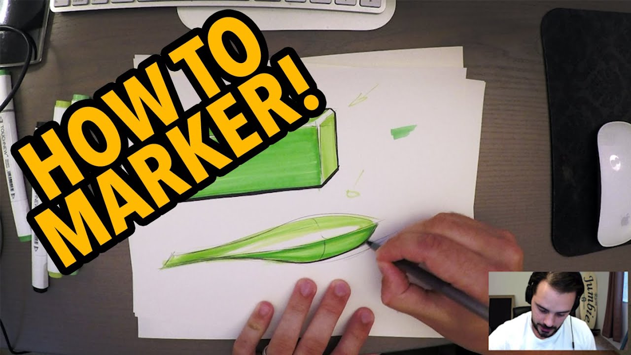 Industrial Design Sketching - How to Sketch with Markers!