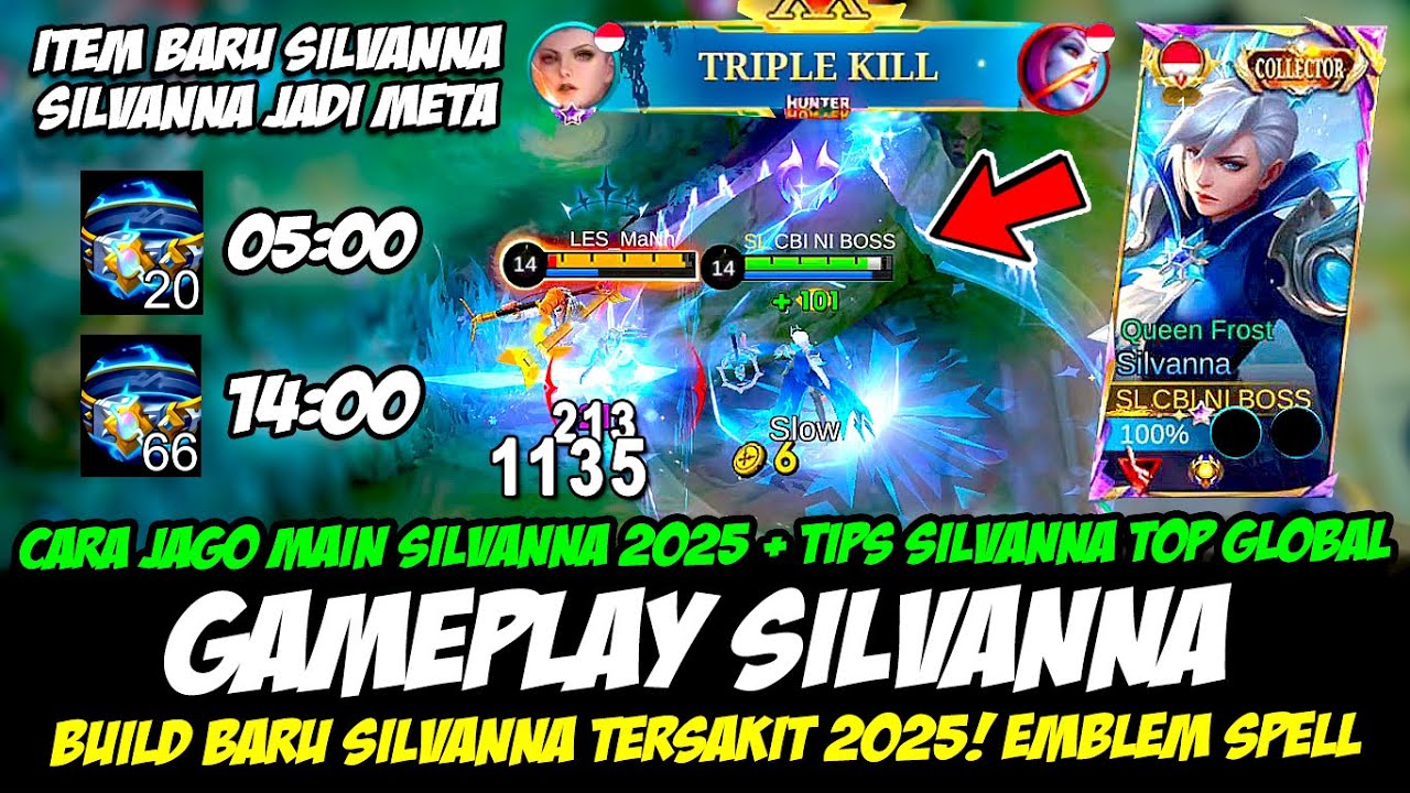 ITEM BARU SILVANNA JADI META❗CARA JAGO MAIN SILVANNA 2025❗BUILD SILVANNA TERSAKIT❗GAMEPLAY SILVANNA